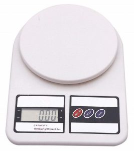 सामान्य इलेक्ट्रॉनिक रसोई डिजिटल वजन पैमाने, बहुउद्देशीय (सफेद, 10 किलोग्राम)